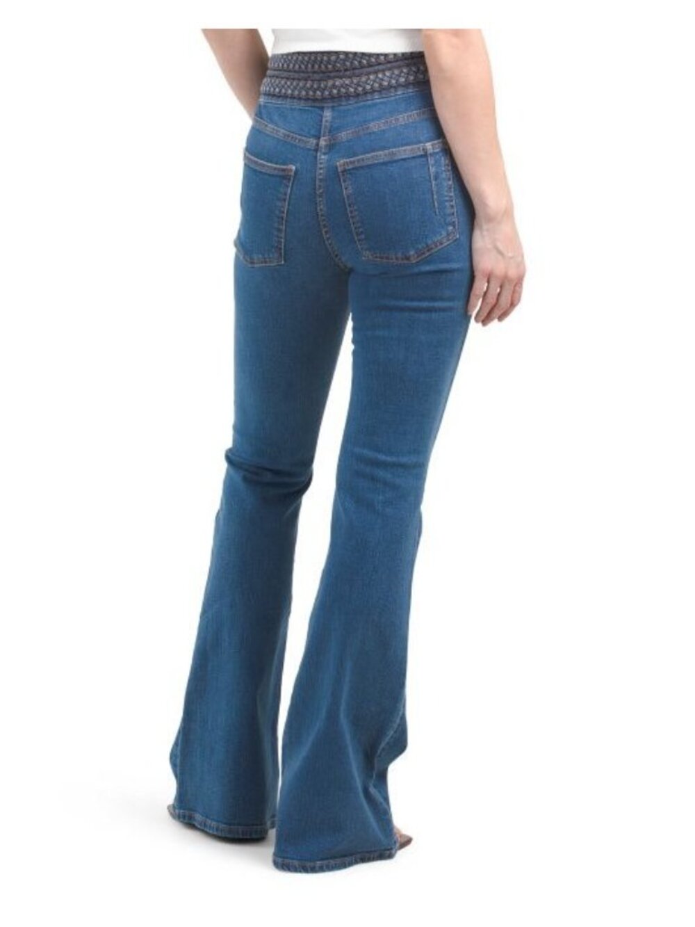 Derek Lam 10 Crosby Harlow Braided Waist Jeans Women's Size 24 New With Tag - Picture 2 of 4
